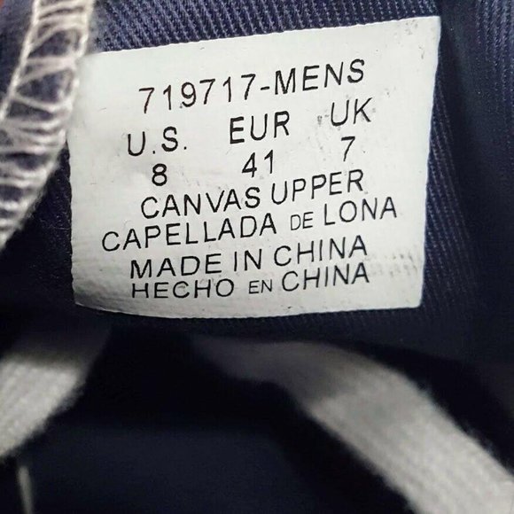 Levis Casual Comfort Canvas Sneakers Dark Blue 8 - Picture 8 of 10